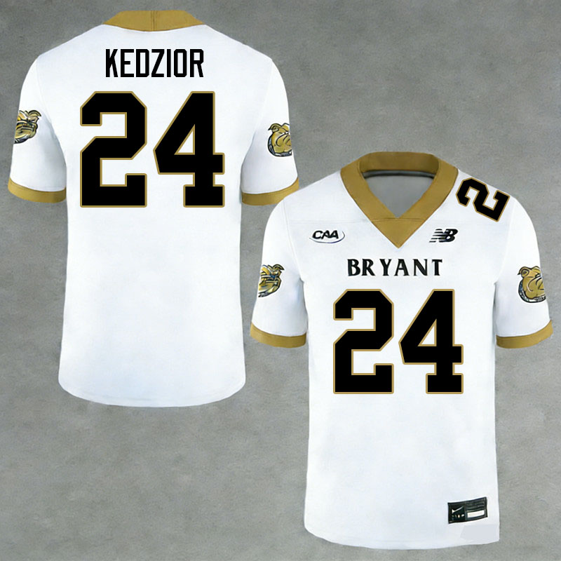 Bryant Bulldogs #24 Dylan Kedzior College Football Jerseys,Uniforms-White